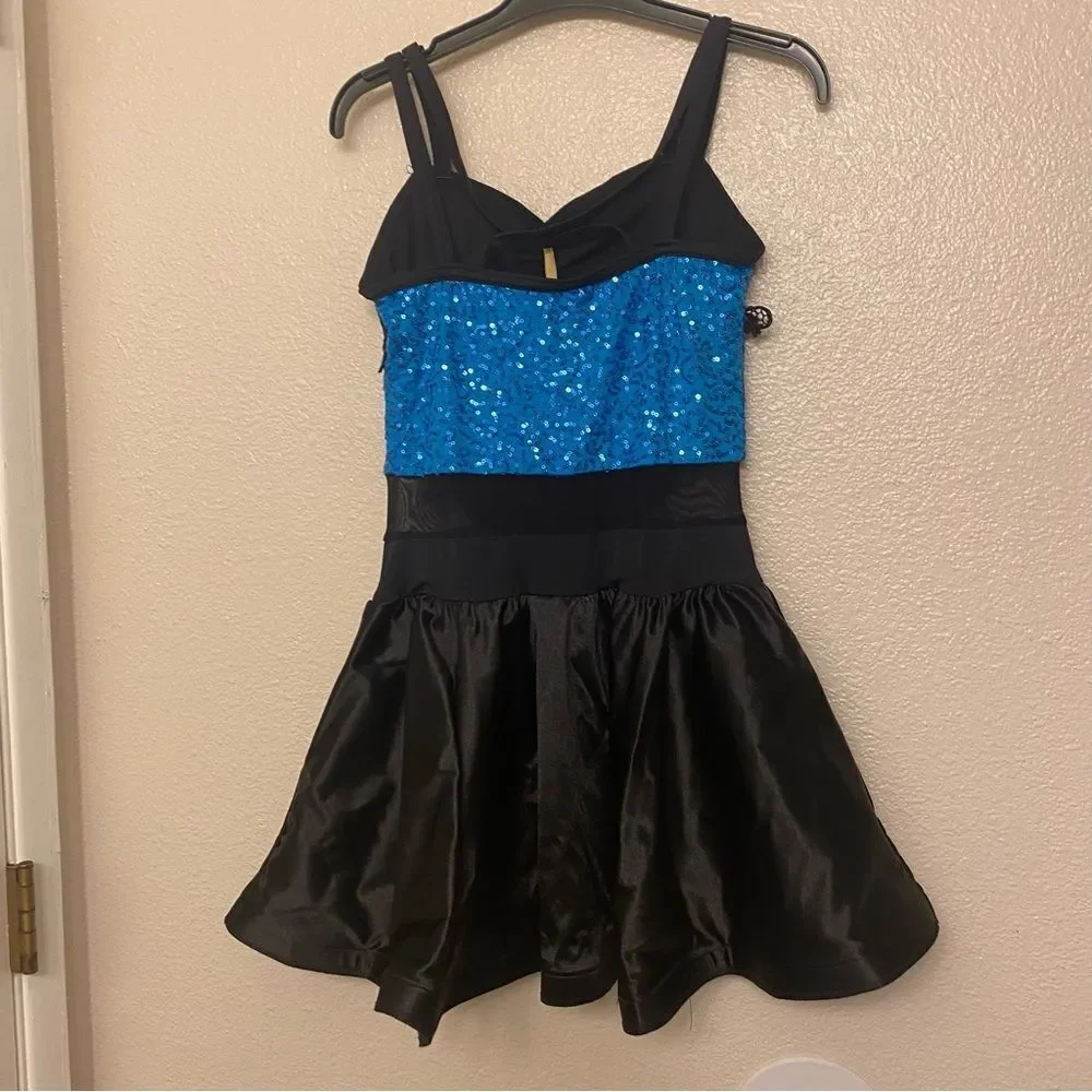WEISSMAN Dance Costume blue jazz tutu sequin AIN'T NO OTHER MAN 10582 SA adult